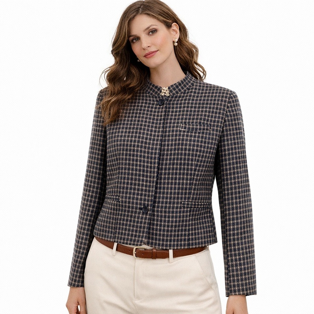 Jacqueline Blazer Women's Vintage 100% Worsted Wool Career Business Workwear  14